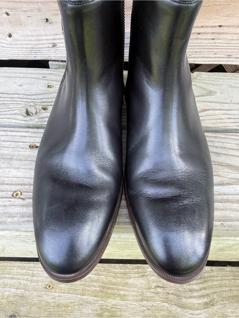Johnston & Murphy Black Leather Ankle Boots Buckle Jodhpur Zip Mens 10.5 M Dress - Picture 5 of 16